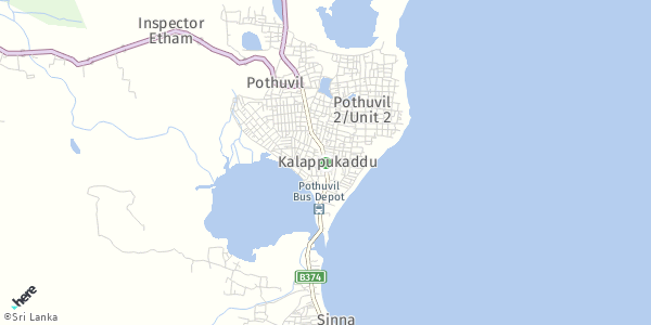 HERE Map of Arugam Bay, Sri Lanka